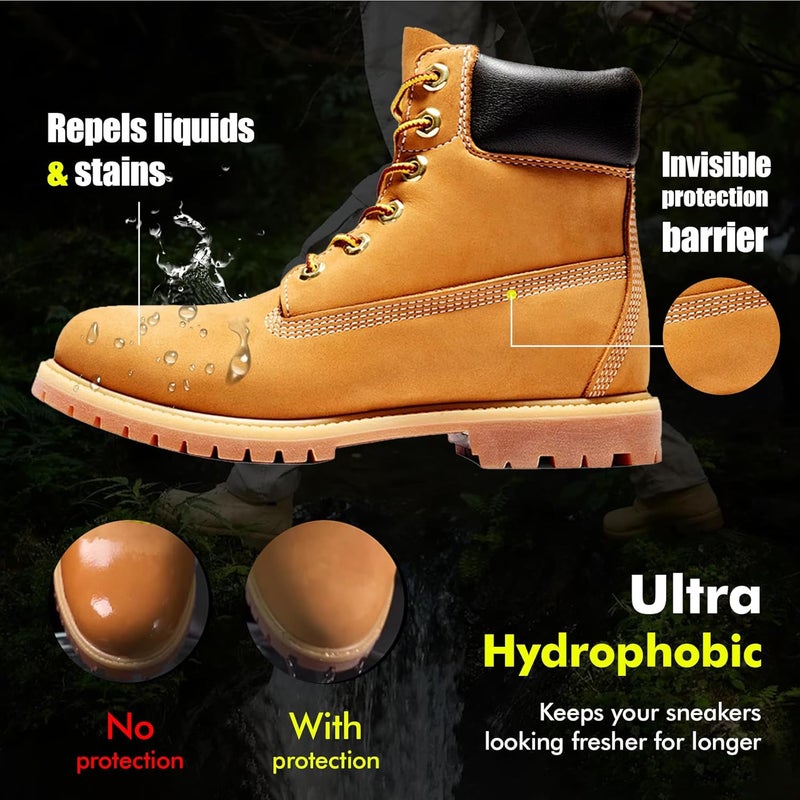 MOYAMUTU Shoe Protector Spray: Rain Stain Dirt Waterproof Shoe Spray, Nano Protection for Sneaker Suede Leather Boot Hat - Image 3
